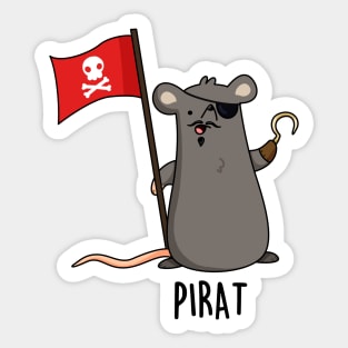 Pirat Funny Rat Pun Sticker